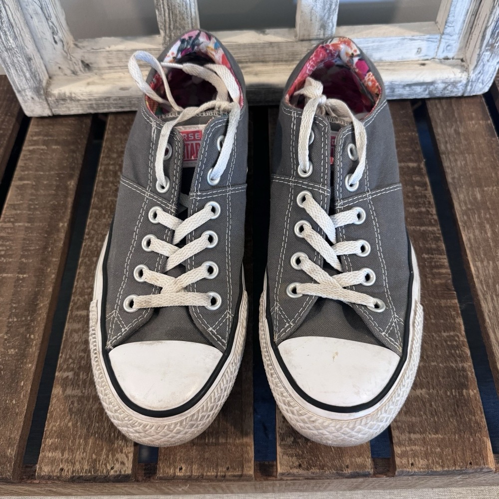 CONVERSE ALL STAR CHUCK TAYLOR WOMEN SNEAKERS SIZE 9 GREY CASUAL SHOES - Picture 2 of 10